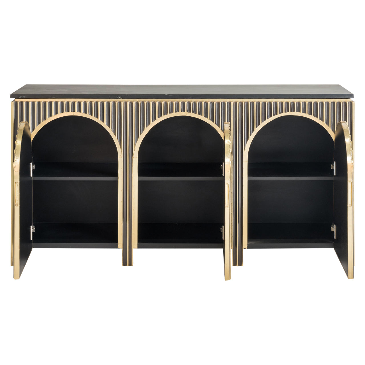 Sideboard Les Arcs brushed gold