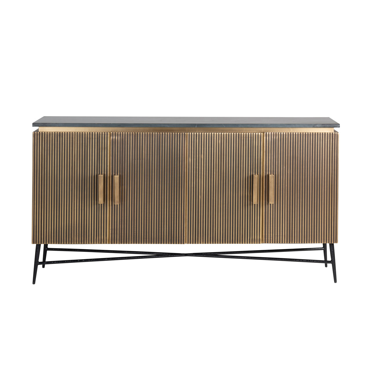 Sideboard Ironville gold 4-doors