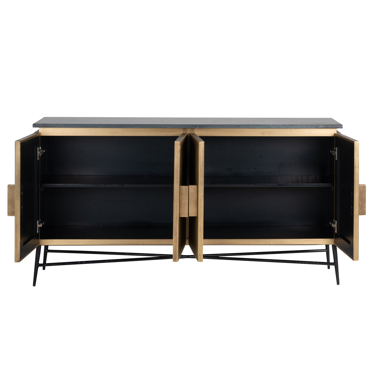 Sideboard Ironville gold 4-doors