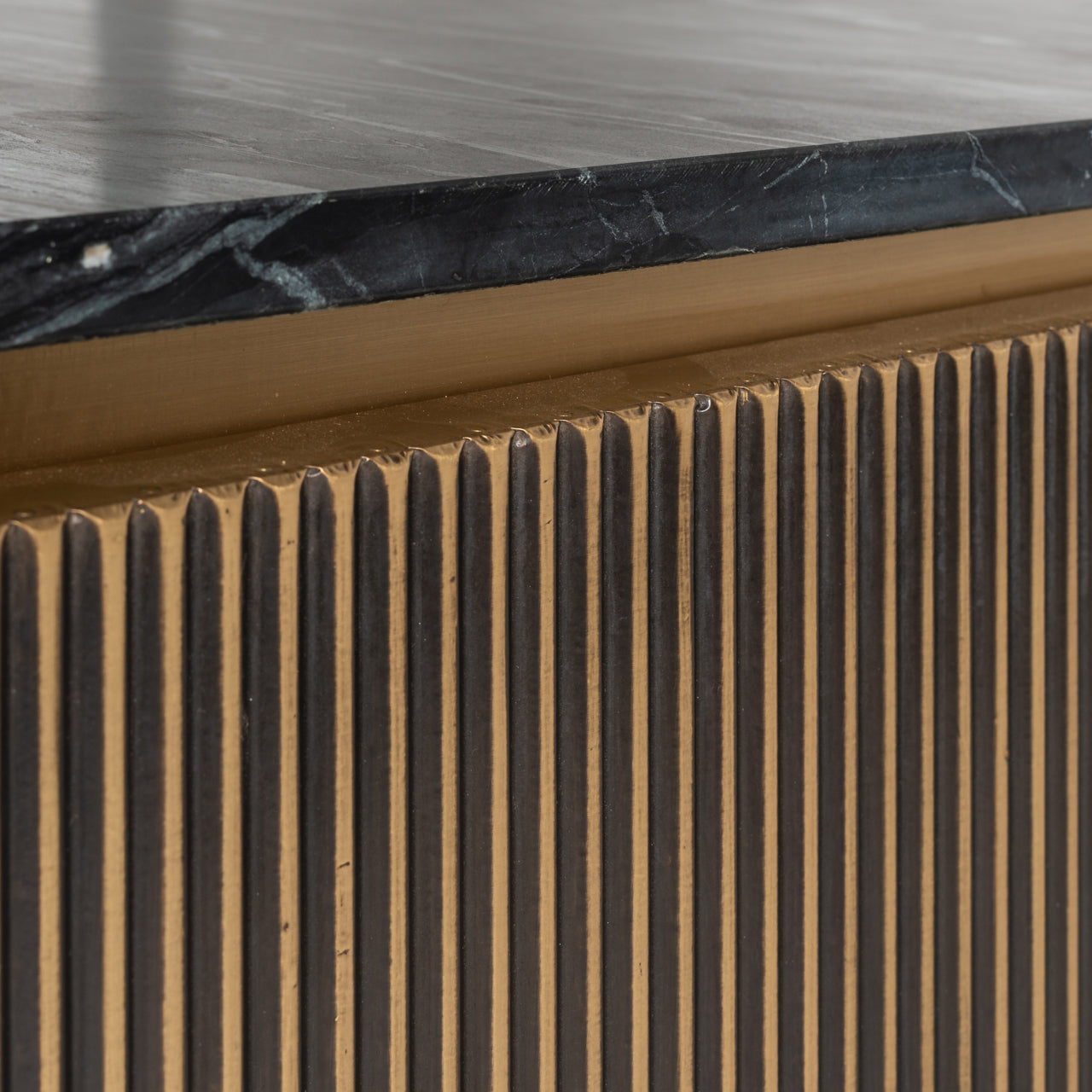 TV cabinet Ironville gold 2-doors