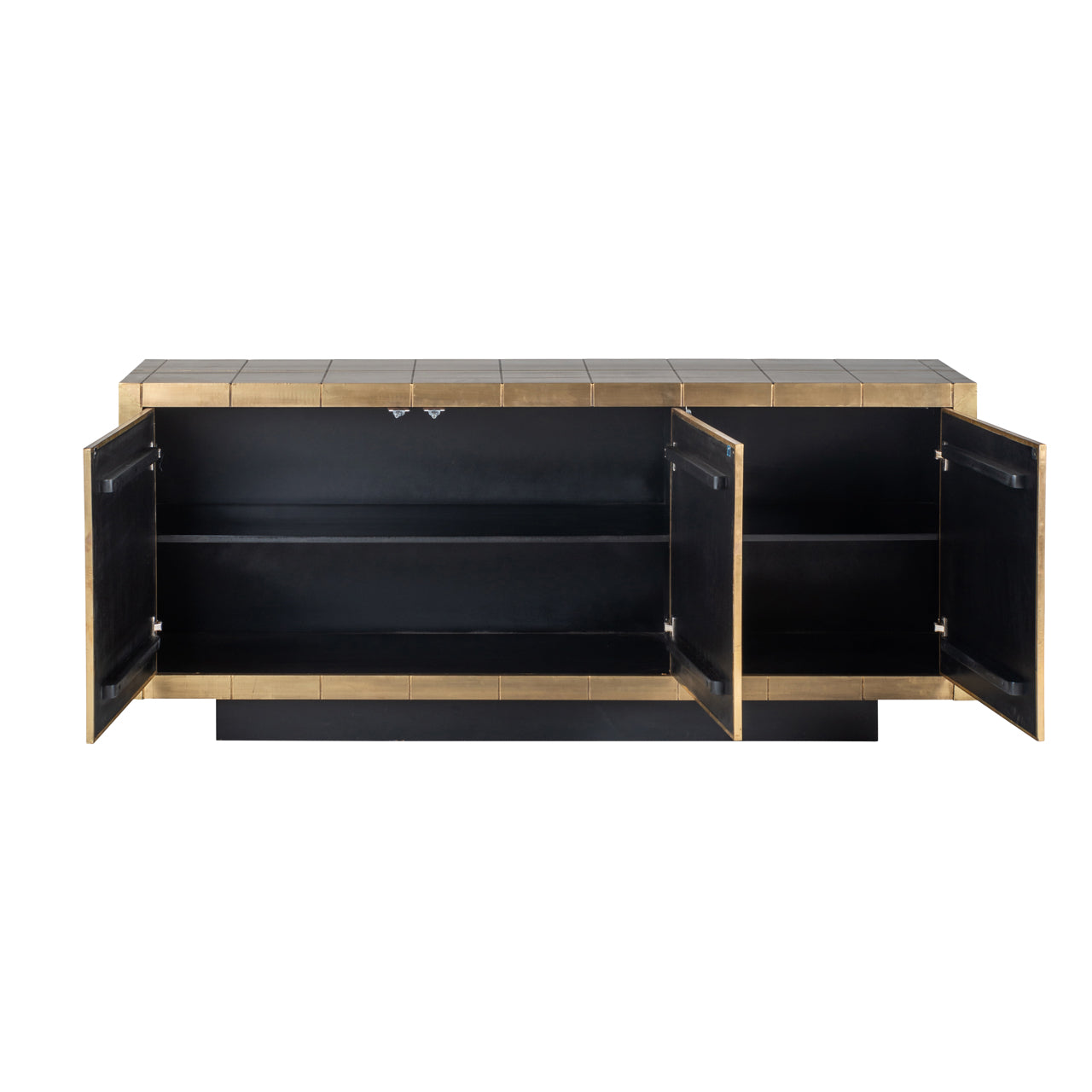 Sideboard Collada brushed gold 3-doors