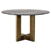 Dining table Collada 130Ø (Black/gold)