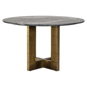 Dining table Collada black/gold 130Ø