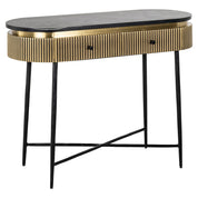 Console Ironville gold 2-drawers