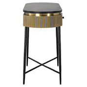 Console Ironville gold 2-drawers