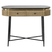 Console Ironville gold 2-drawers
