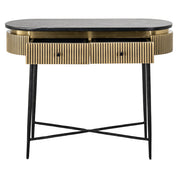 Console Ironville gold 2-drawers