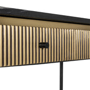 Console Ironville gold 2-drawers