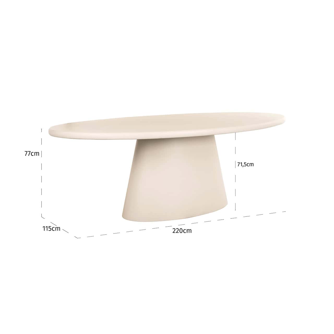 Mesa de comedor Clayton 220 (Beige)