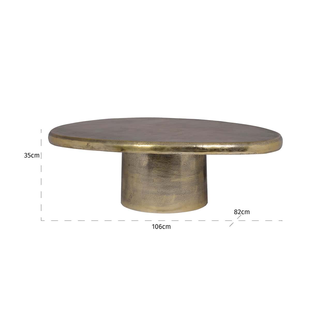 Mesa de centro Pulitzer (oro cepillado)