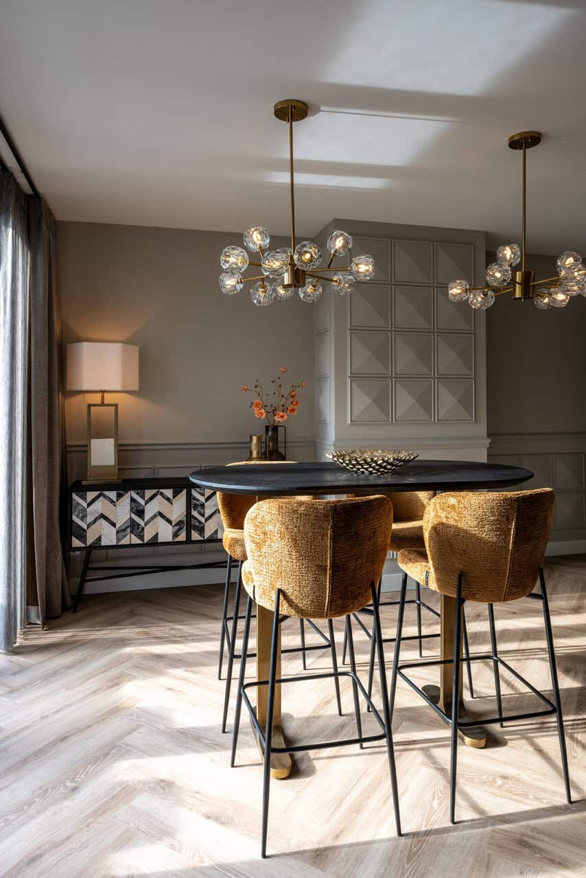 Mesa de bar Revelin 140 (Negro/dorado)