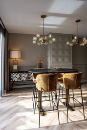 Mesa de bar Revelin 140 (Negro/dorado)