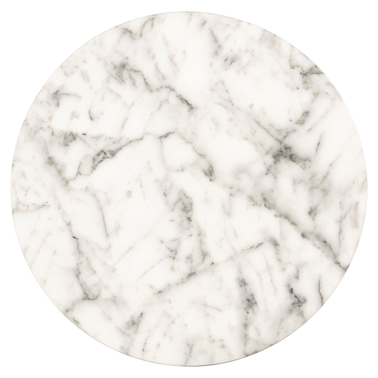 Mesa auxiliar Kita imitación mármol blanco (Blanco)