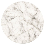 Mesa auxiliar Kita imitación mármol blanco (Blanco)
