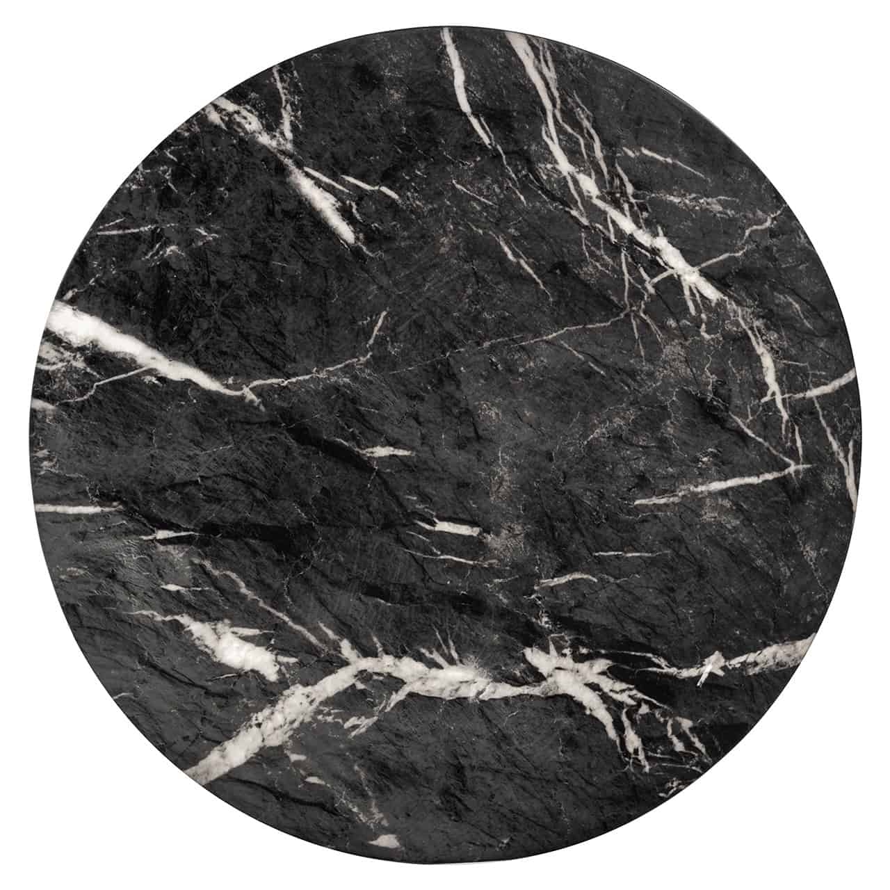 Mesa auxiliar Bosco imitación mármol negro (Negro)