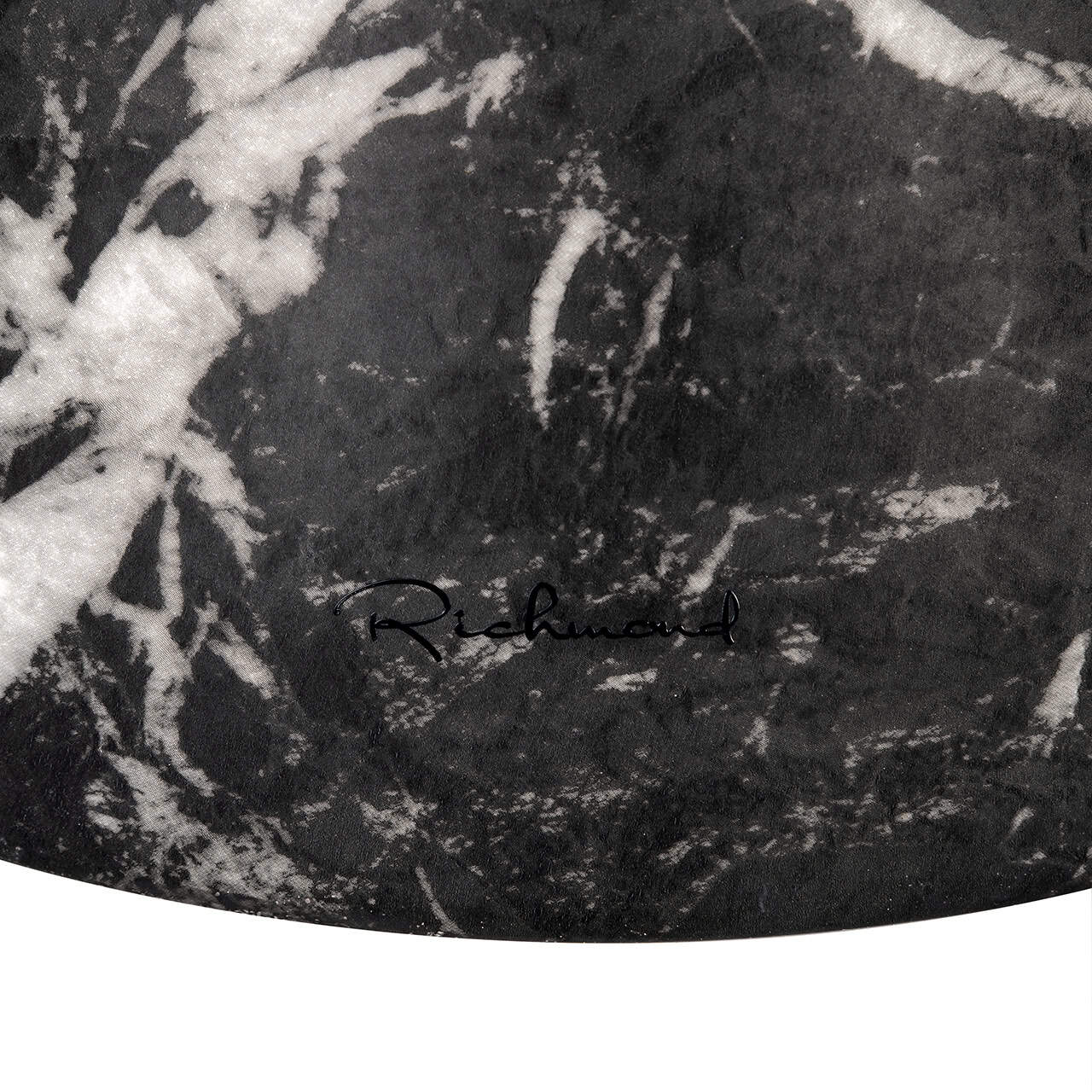Mesa auxiliar Bosco imitación mármol negro (Negro)