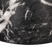 Mesa auxiliar Bosco imitación mármol negro (Negro)