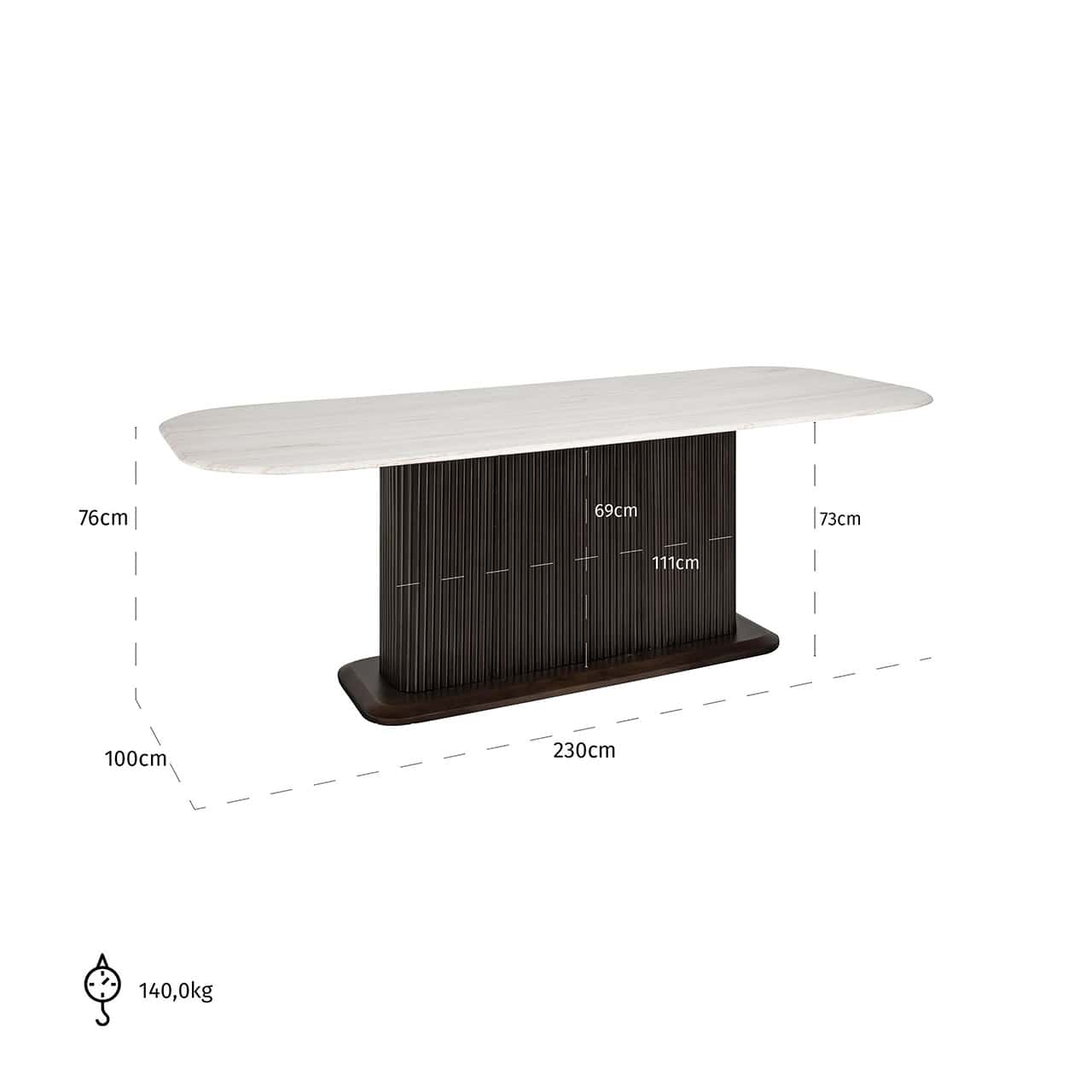 Mesa de comedor Mayfield 230 (Marrón)