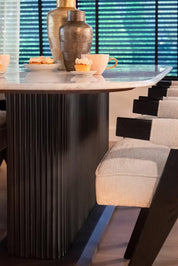 Jarrón Joah negro ahumado (humo)