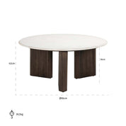 Mesa de centro Mayfield 90Ø (Blanca)