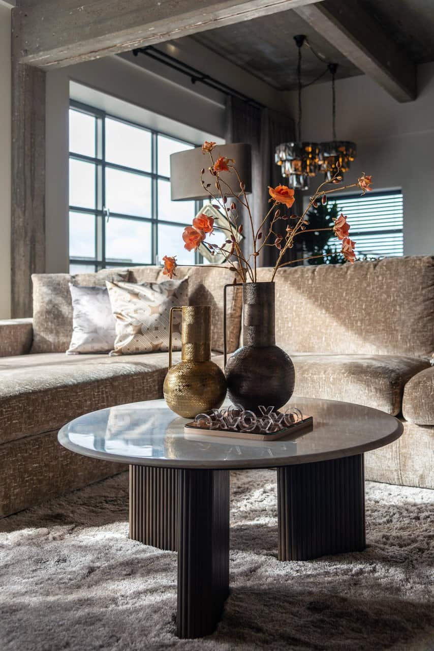 Jarrón Leia pequeño dorado (Oro)