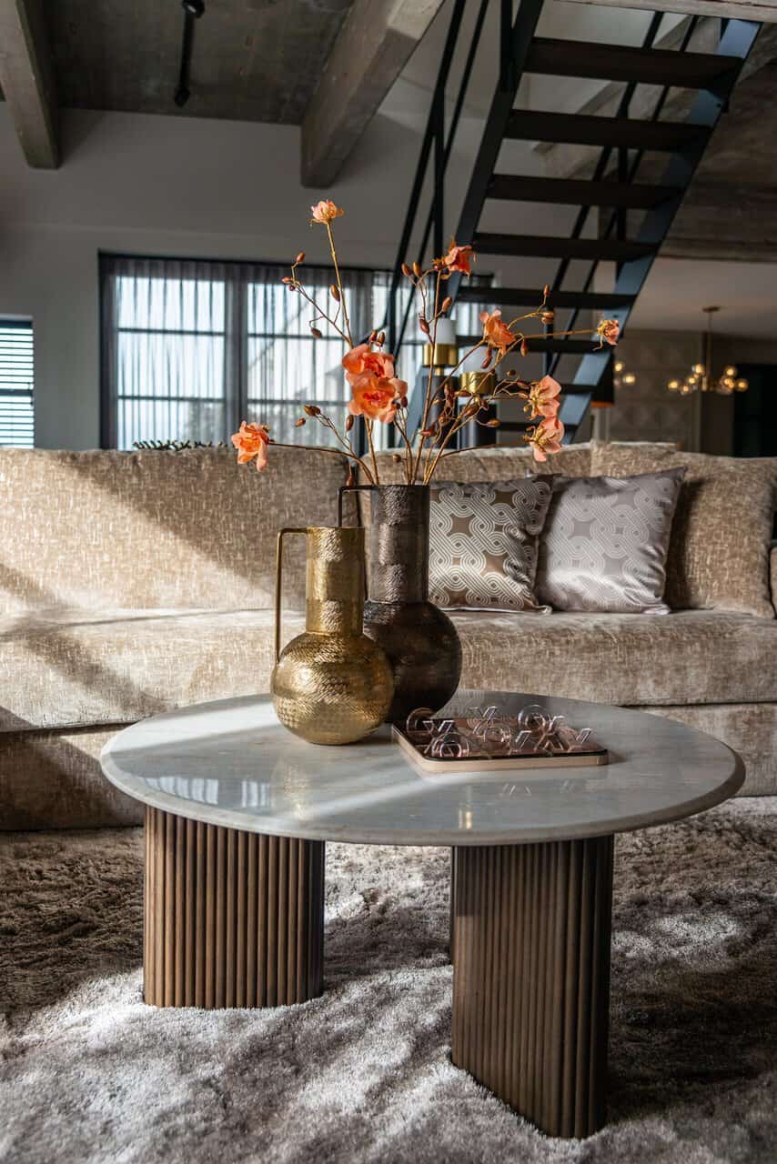 Jarrón Leia pequeño dorado (Oro)