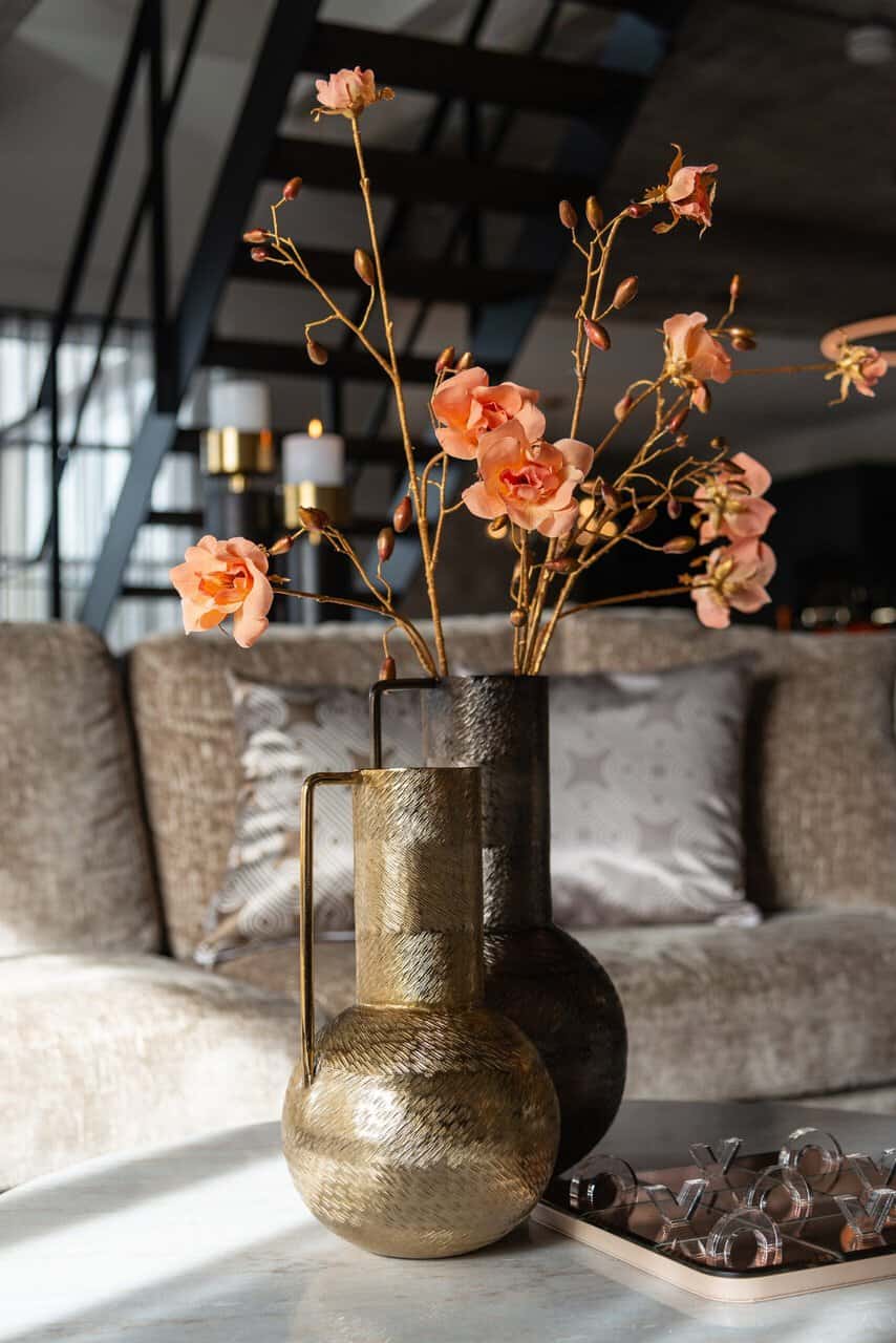 Jarrón Leia pequeño dorado (Oro)