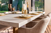 Mesa de comedor Whitebone latón 235 (Verona Grey)