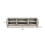 TV cabinet Whitebone brass 4-doors 200 (Verona Grey)