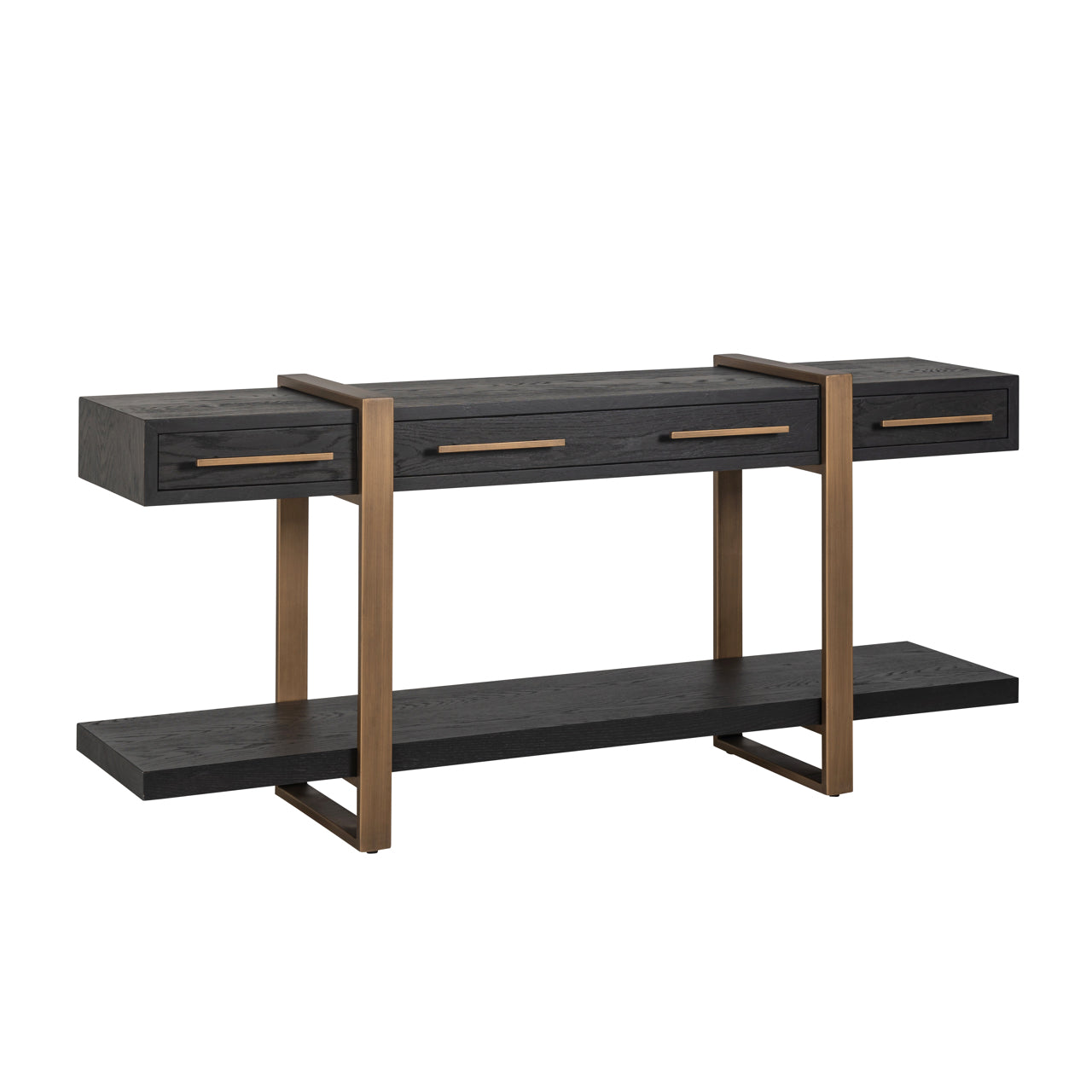 Console Cambon dark coffee 3-drawers