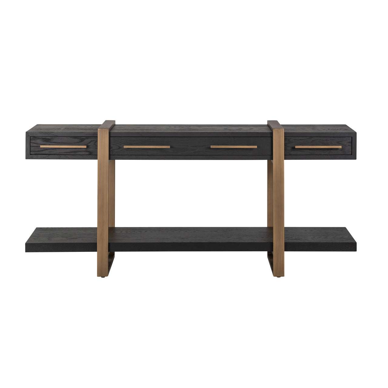 Console Cambon dark coffee 3-drawers