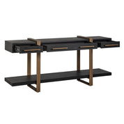 Console Cambon dark coffee 3-drawers