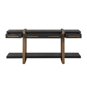 Console Cambon dark coffee 3-drawers