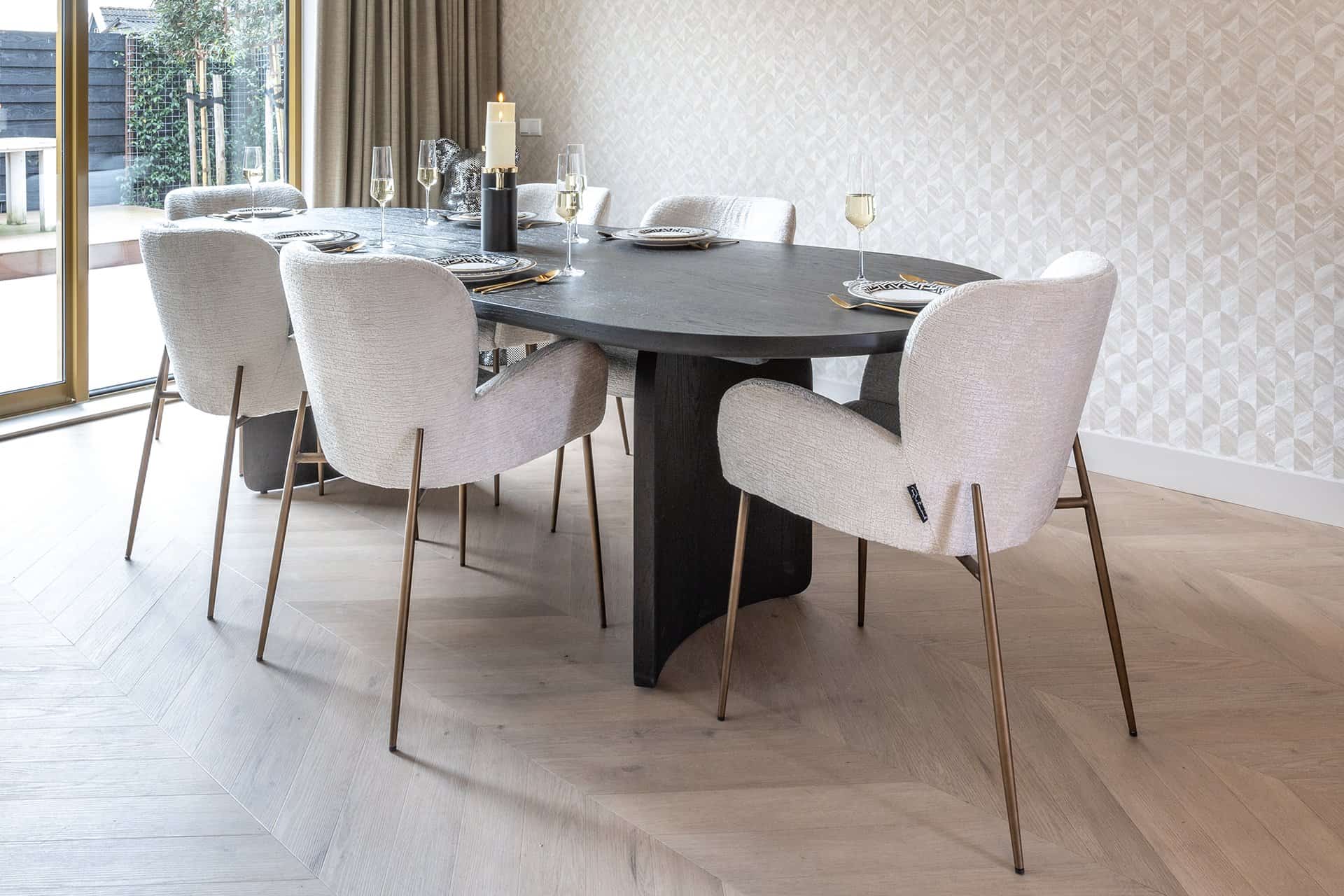 Dining table Fairmont black 270 (Dark coffee)