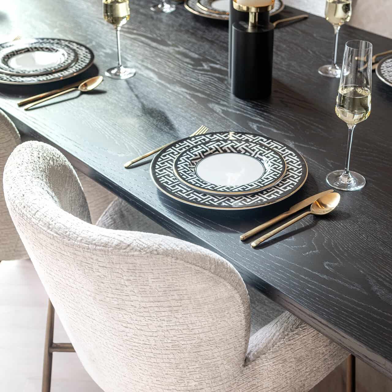 Dining table Fairmont black 270 (Dark coffee)