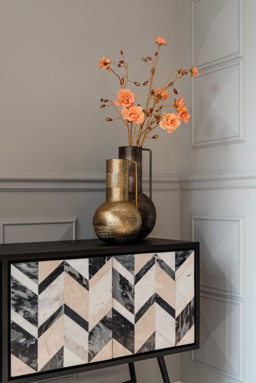 Jarrón Leia pequeño dorado (Oro)