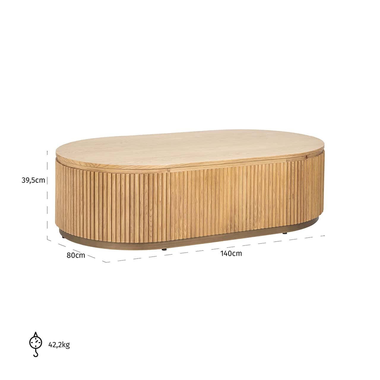 Coffee table Belfort capsule (Natural oak)