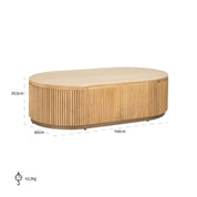 Coffee table Belfort capsule (Natural oak)
