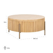 Mesa de centro Belfort 85Ø (Roble natural)