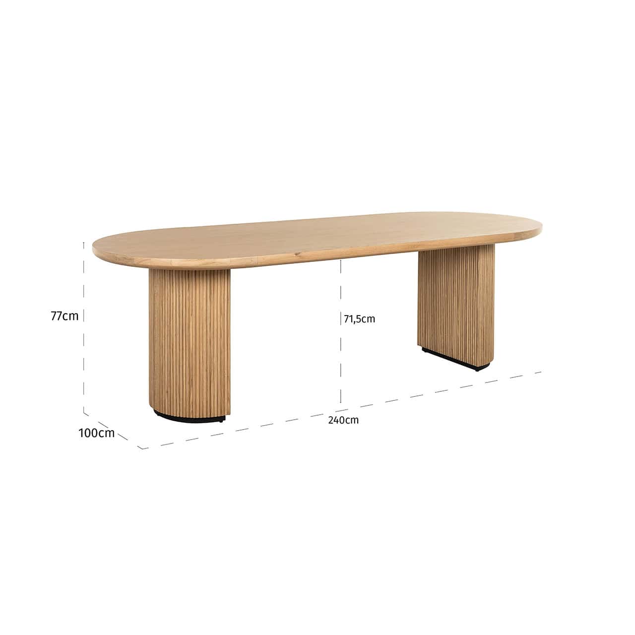 Mesa de comedor Belfort 240 (Roble natural)