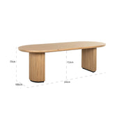 Mesa de comedor Belfort 240 (Roble natural)