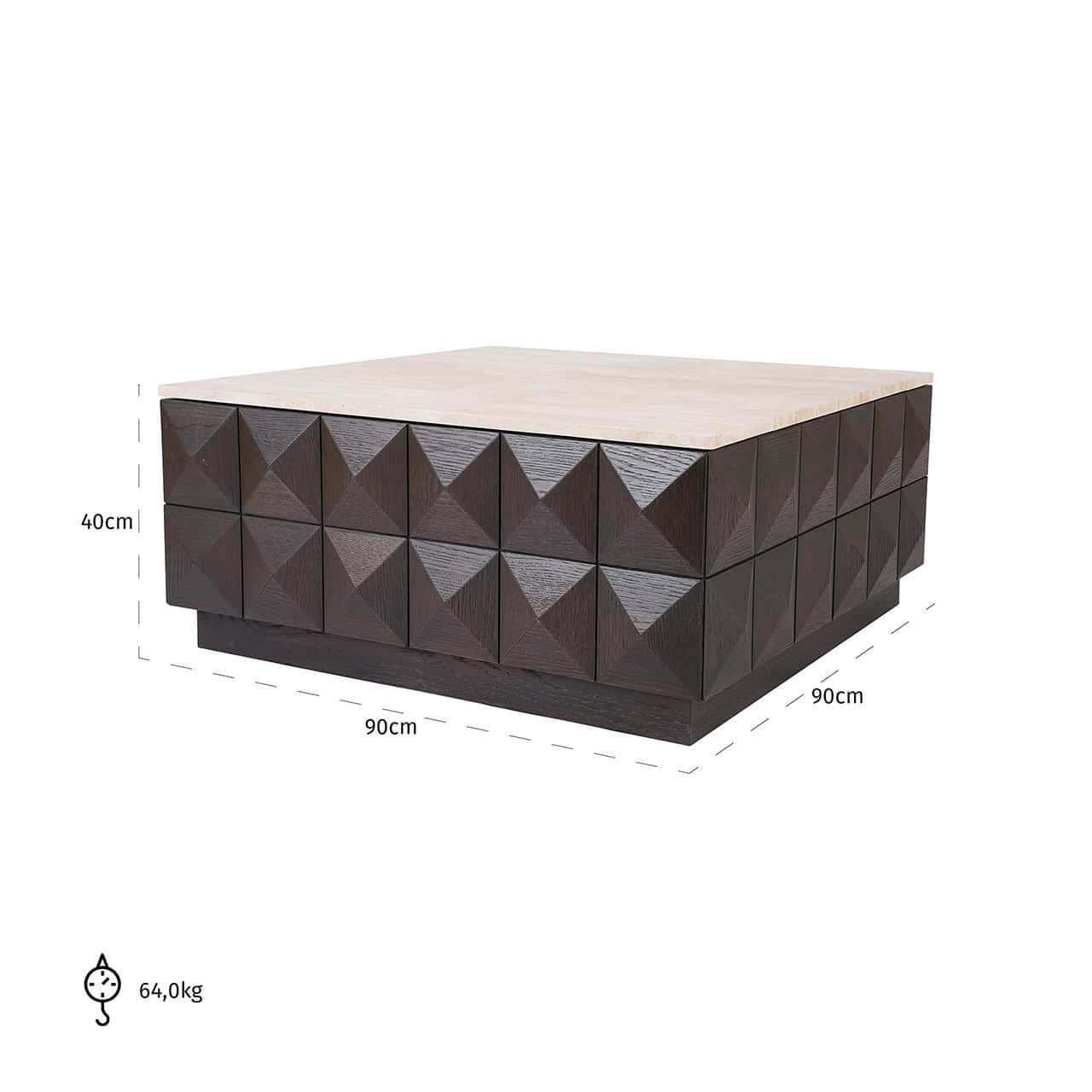 Mesa de centro Claremont (Marrón)
