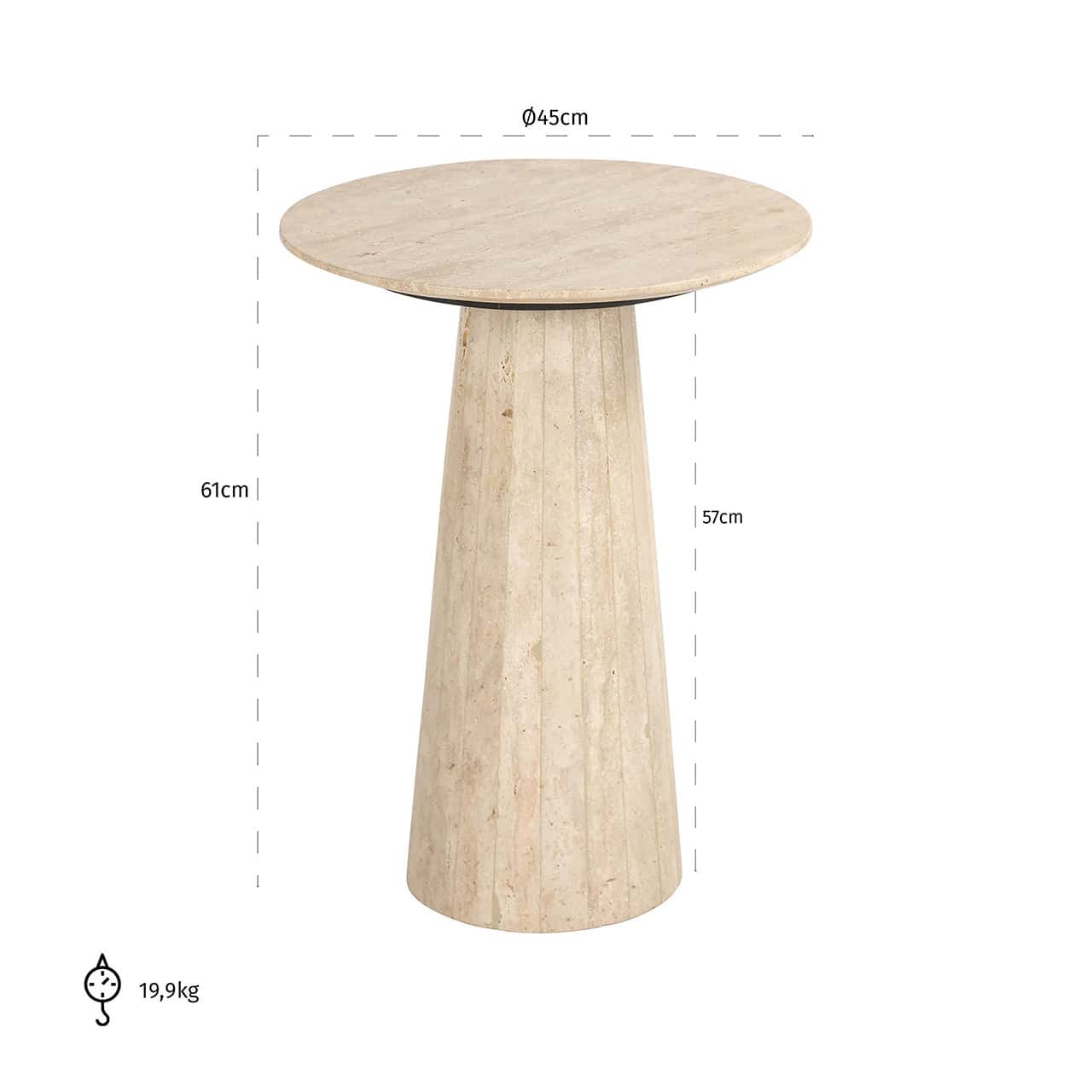 Mesa auxiliar Cavo (Beige)