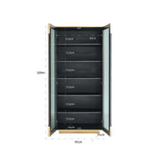 Cabinet Finsbury 2-doors (Black/gold)