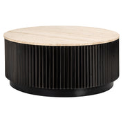 Coffee table Hampton dark brown 90Ø