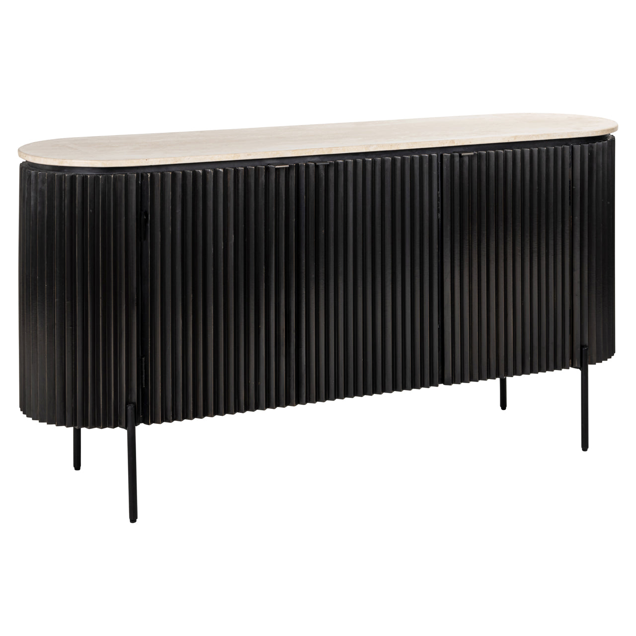 Sideboard Hampton dark brown 3-doors