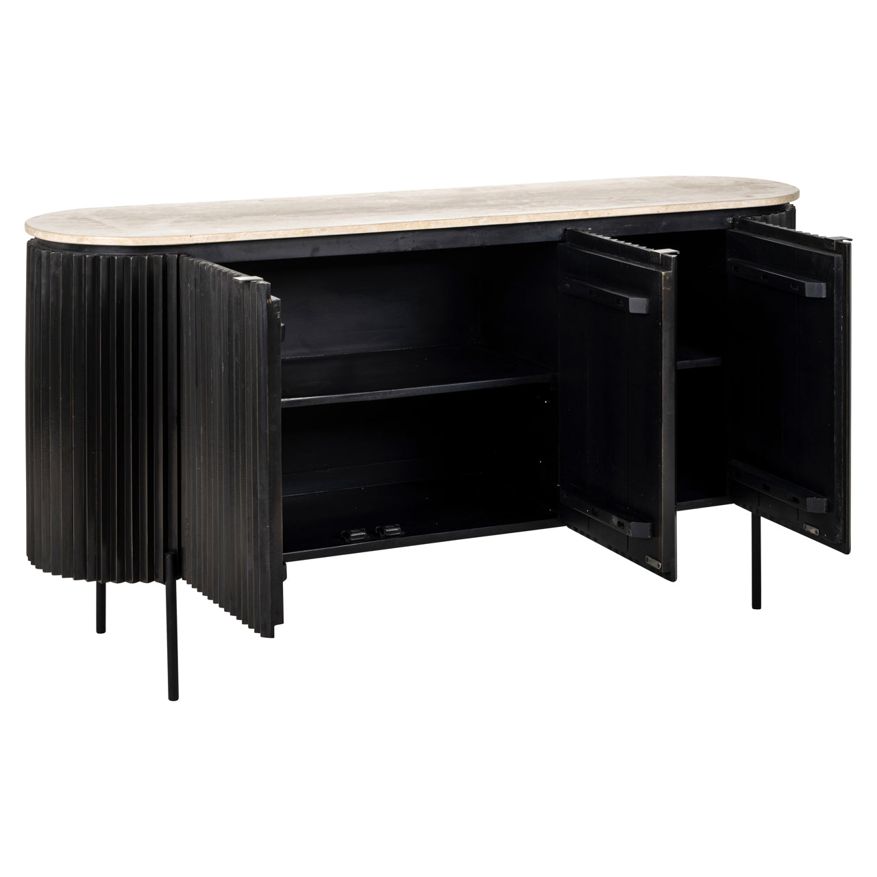 Sideboard Hampton dark brown 3-doors