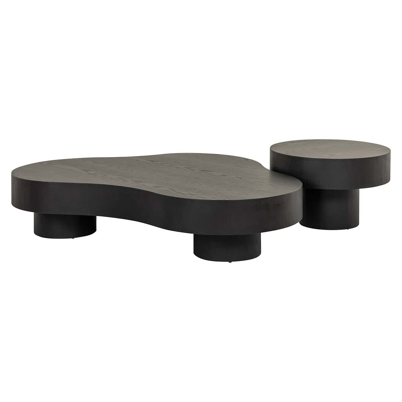 Mesa de centro Bogor juego de 2 café oscuro (café oscuro)