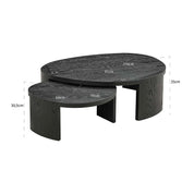 Mesa de centro Navarino juego de 2 (Café oscuro)