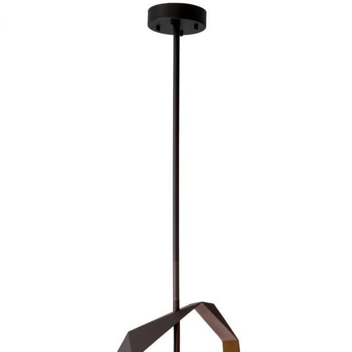 Chandelier Santos gunmetal finish incl alabaster